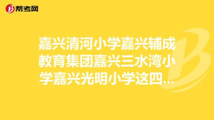嘉兴清河小学嘉兴辅成教育集团嘉兴三水湾小学嘉兴._求职实习